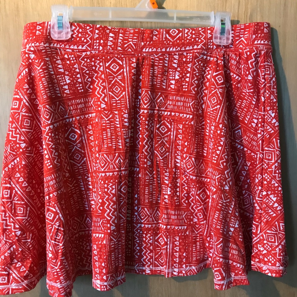 Orange skater skirt